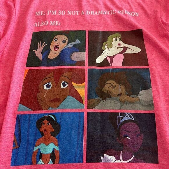 Disney Princess T-Shirt Tee Shirt Not Dramatic Jasmine Ariel Belle Tianna Small - Picture 5 of 5